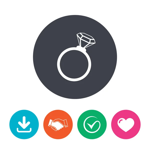 Icono de anillo signo . — Vector de stock