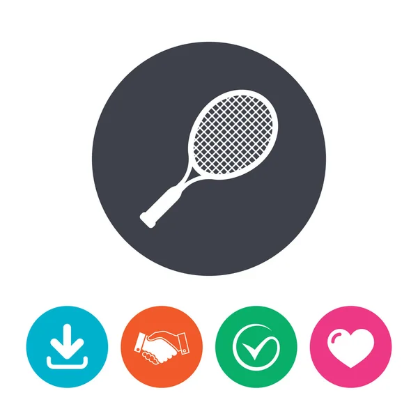 Tennis racket sign icon. — Stock Vector