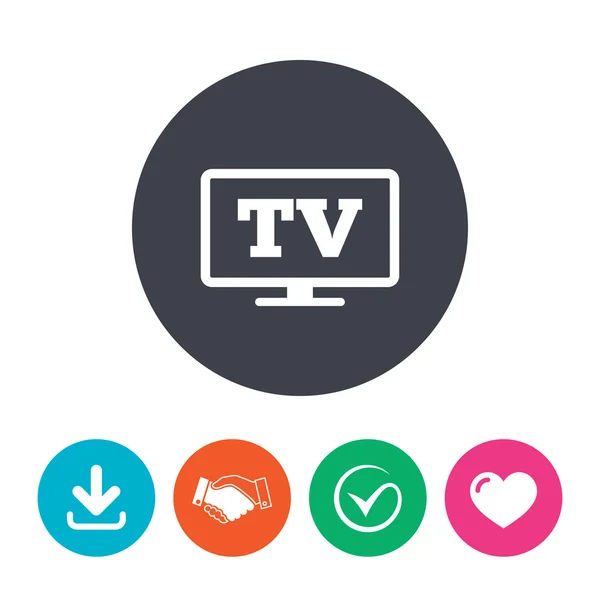 Icona del segno TV Widescreen . — Vettoriale Stock