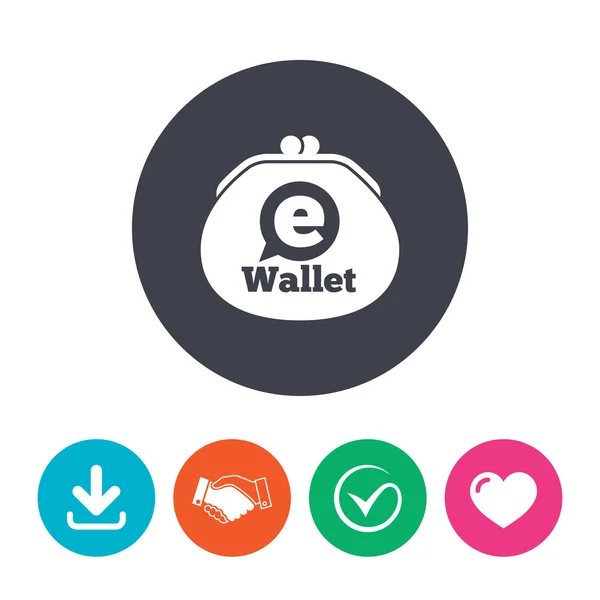 Ewallet 기호 아이콘. — 스톡 벡터