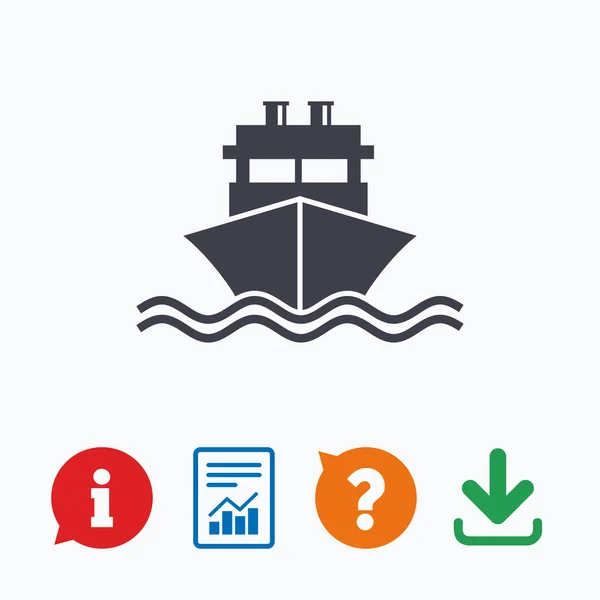 Ship or boat sign icon. — Stock Vector