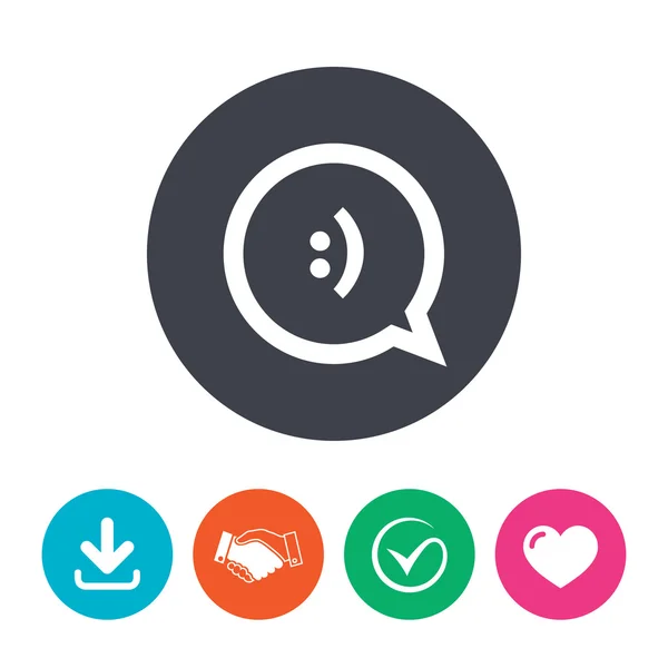 Signo de chat icono . — Vector de stock