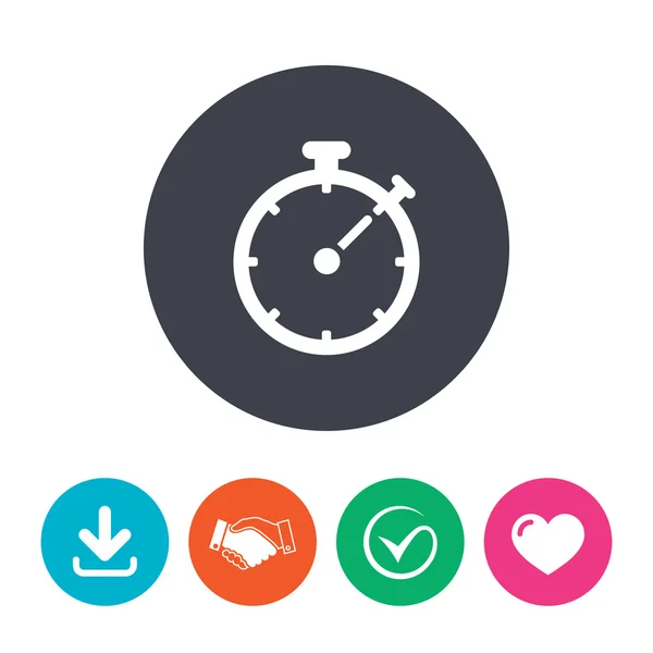 Timer teken pictogram. stopwatch-symbool. — Stockvector