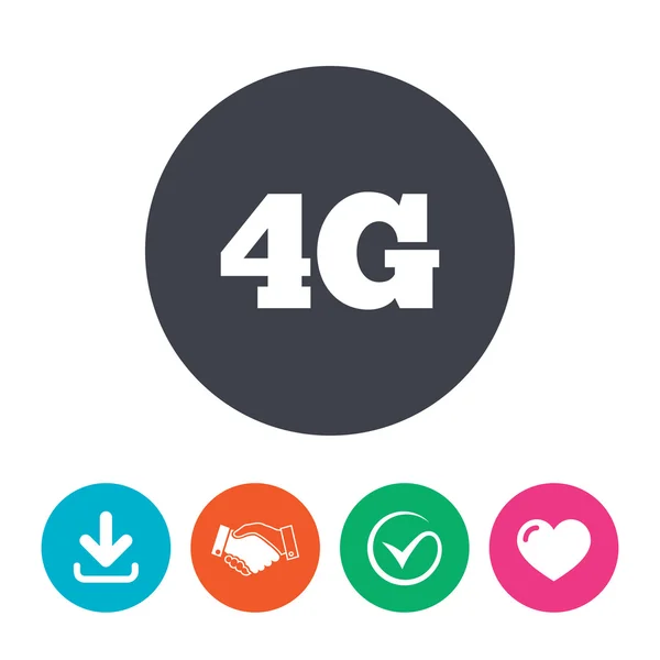 Signo 4G. Tecnología de telecomunicaciones móviles . — Archivo Imágenes Vectoriales