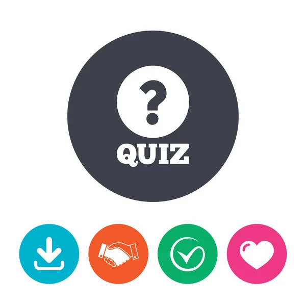 Quiz signo icono . — Vector de stock