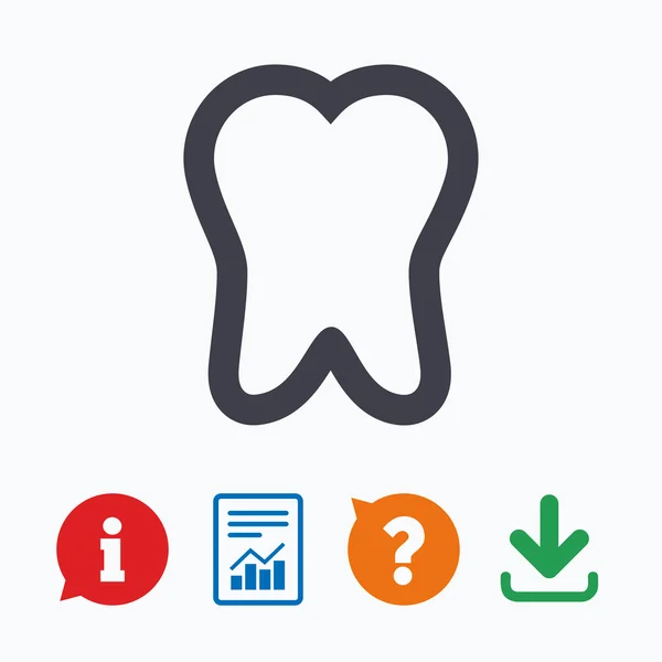 Tooth sign icon. — Stock Vector