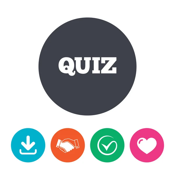 Quiz sign icon. — Stock Vector