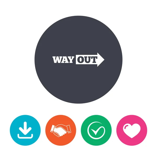 Way out right sign — Stock Vector