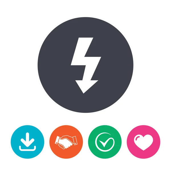 Foto icono de signo flash . — Vector de stock