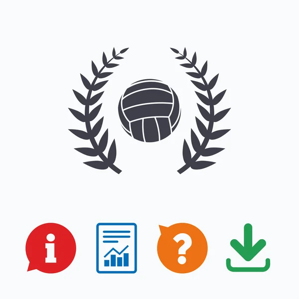 Icono de signo de voleibol . — Vector de stock