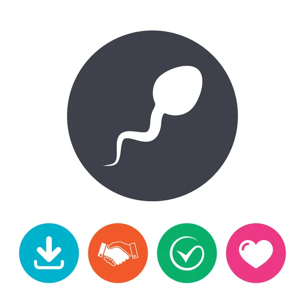 Sperm sign icon. — Stock Vector