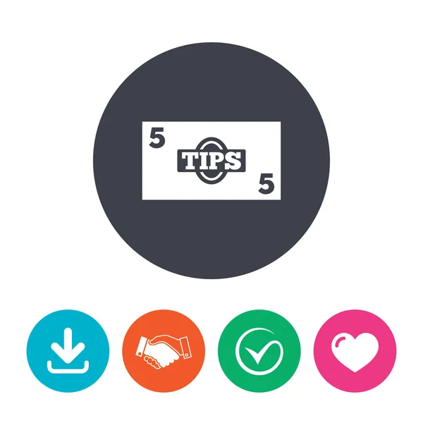 Tips sign icon. — Stock Vector