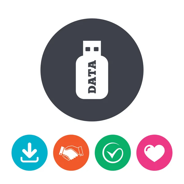 Signo USB icono . — Vector de stock