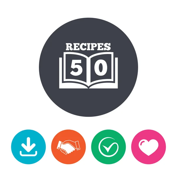 Ícone de sinal do livro de receitas . — Vetor de Stock