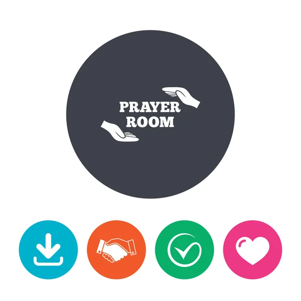 Icône de signe de salle de prière . — Image vectorielle