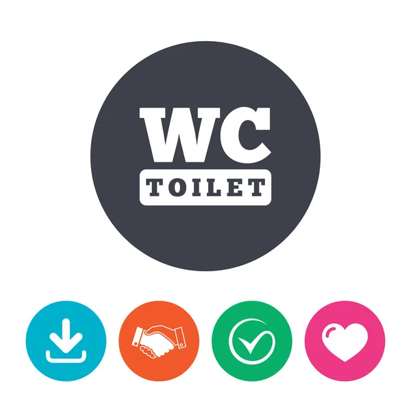 WC WC sign ikonen. — Stock vektor