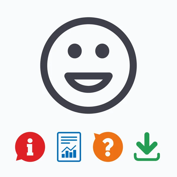 Smile Icon. Glückliches Gesicht. — Stockvektor