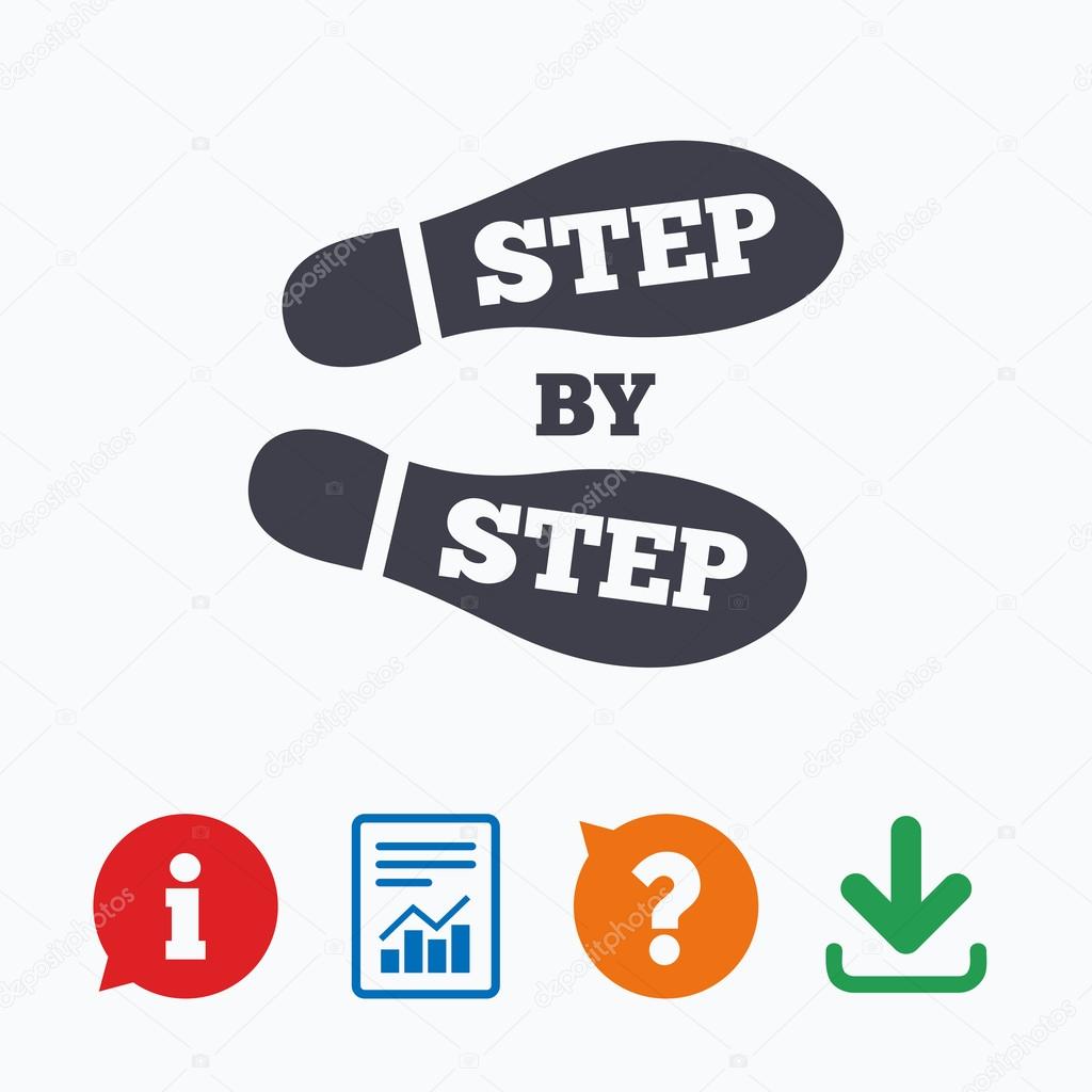 Step by step sign icon.