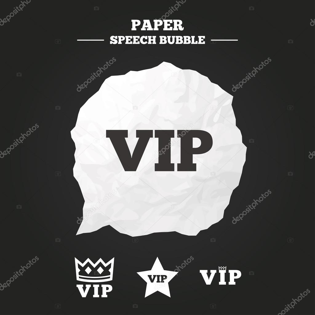 VIP icons. Very important person