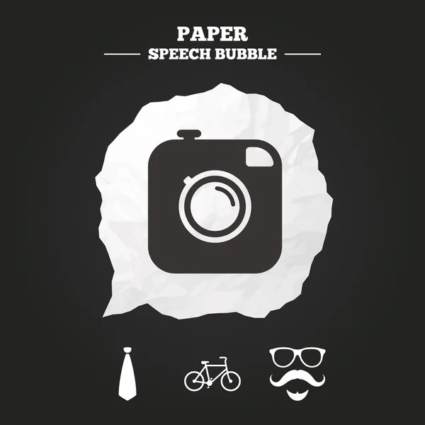 Hipster photo camera icon. — Stock Vector