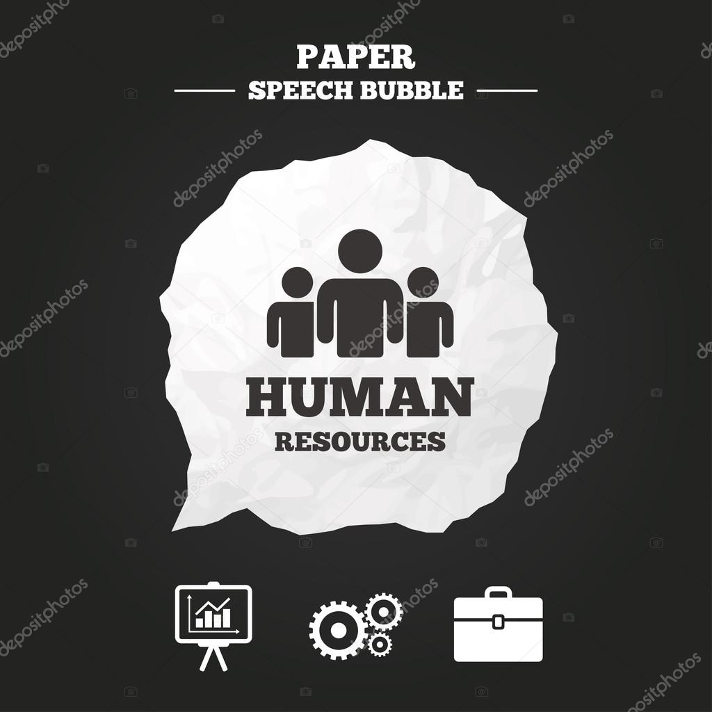Human resources and Business. Presentation board