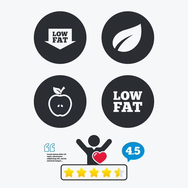 Low fat icons. — Stock Vector