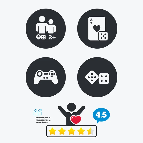 Des icônes de gamers. Jeux de société joueurs . — Image vectorielle
