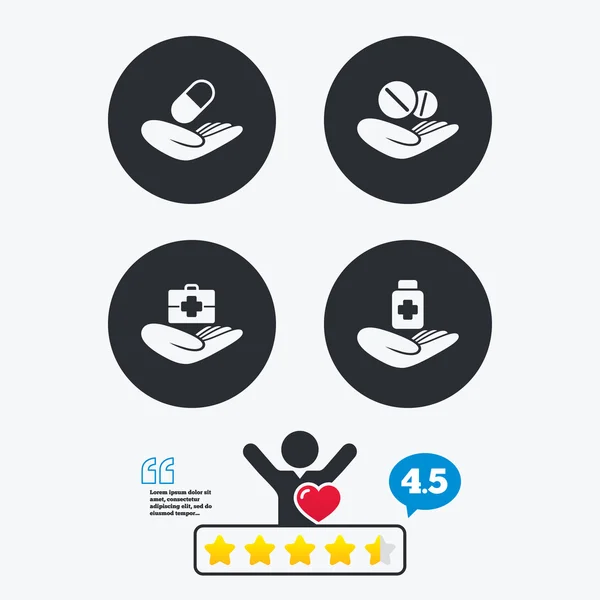 Helping hands icons. — Stock Vector