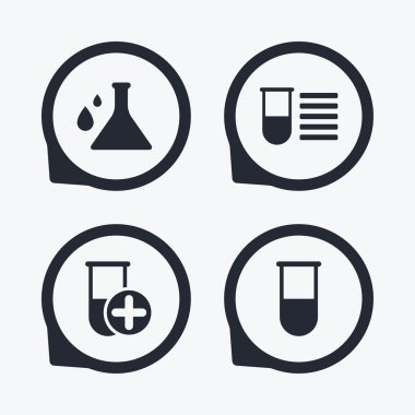 İşaretler kimya ampul ile damla