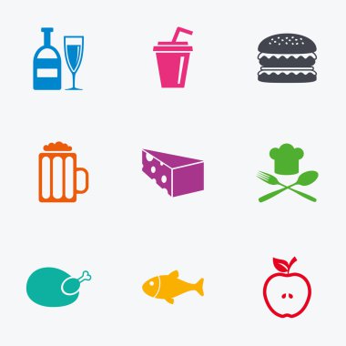 Yiyecek, içecek simgeler.