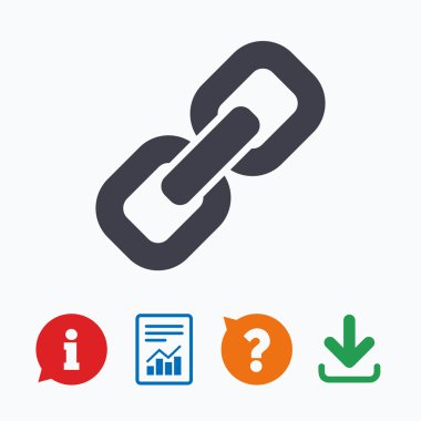 Link işareti simgesi. Köprü sembolü.