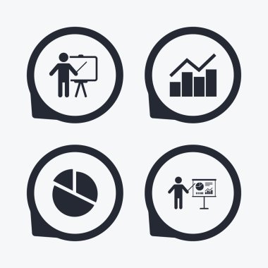 Diyagram grafik pasta grafiği. sunu billboard.