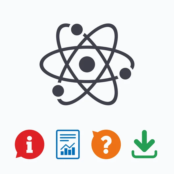 Icona del segno atomico . — Vettoriale Stock