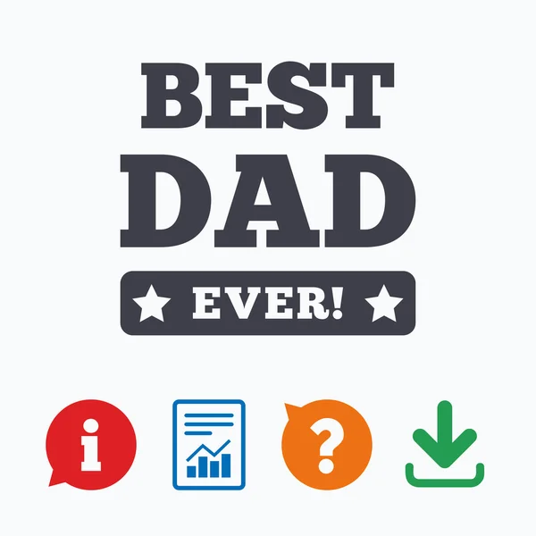 Best father ever sign icon. — Stock Vector