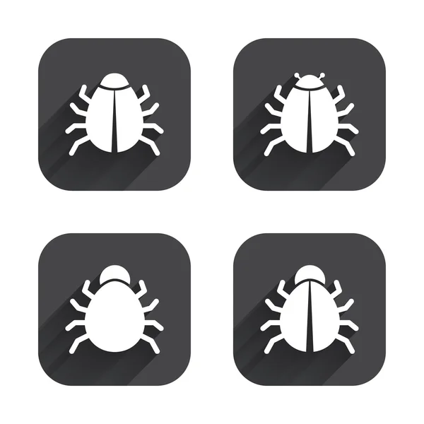 Bugs signs. Virus software error — Stock Vector