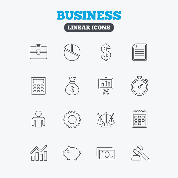 Business line icons.