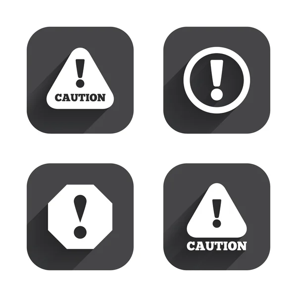 Attention caution signs. — Stock Vector