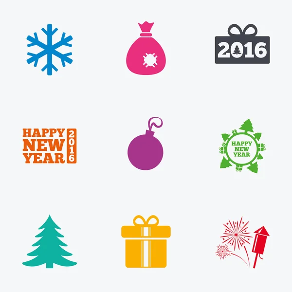 Christmas, new year icons. — Stock Vector