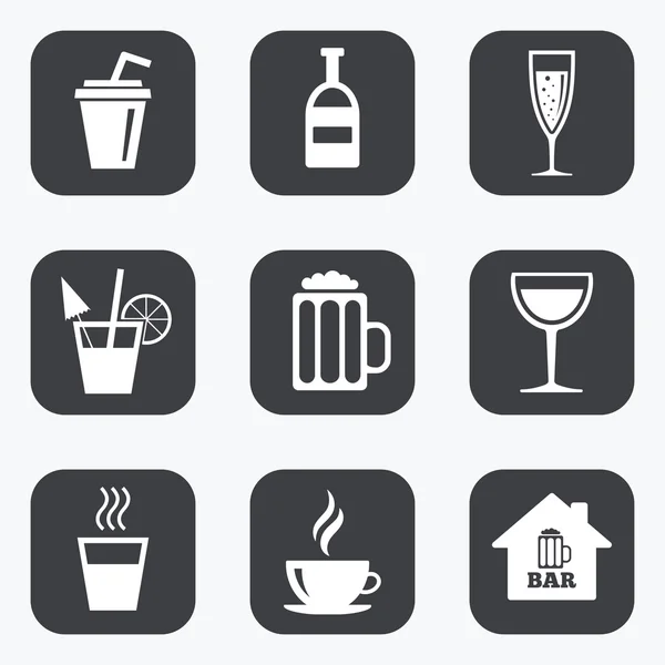Café, icônes de thé . — Image vectorielle