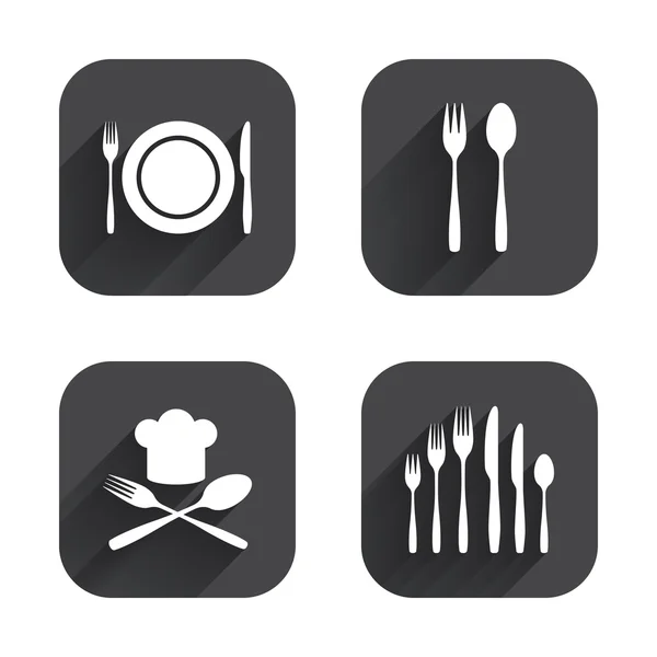 Plate dish with forks and knifes — Stock Vector