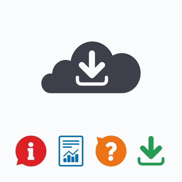 クラウド アイコンからダウンロードします。. — ストックベクタ