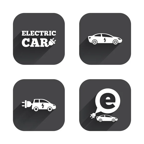 Señales de coche eléctrico — Archivo Imágenes Vectoriales