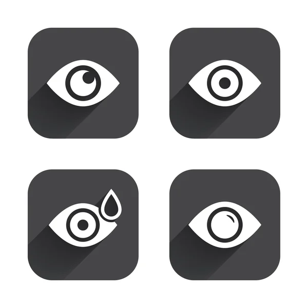 Eyeball with water drop symbols. — Stock Vector