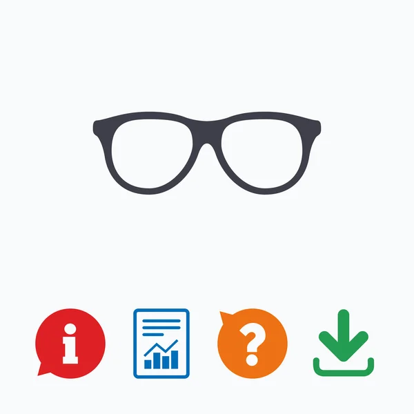 Retro glasses sign icon. — Stock Vector