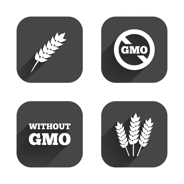 Agricultural icons. GMO free — Stock Vector