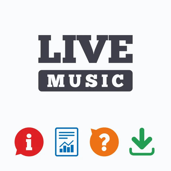 Icône de signe de musique live. Symbole karaoké . — Image vectorielle