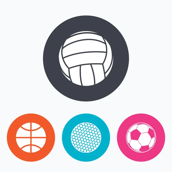 Balles de sport. volley-ball, basket-ball, football . — Image vectorielle