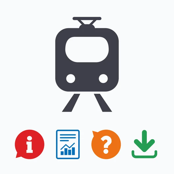 Signo del metro icono . — Vector de stock