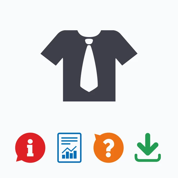 Shirt with tie sign icon. — Stock Vector