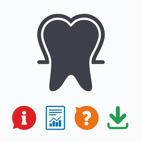 Diş minesini koruma işareti — Stok Vektör